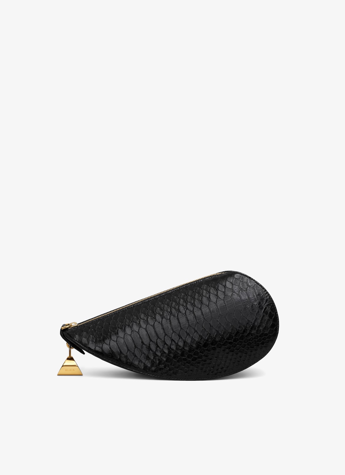 LE DEMI-CŒUR CLUTCH IN PYTHON ALAÏA  LE DEMI-CŒUR CLUTCH IN PYTHON